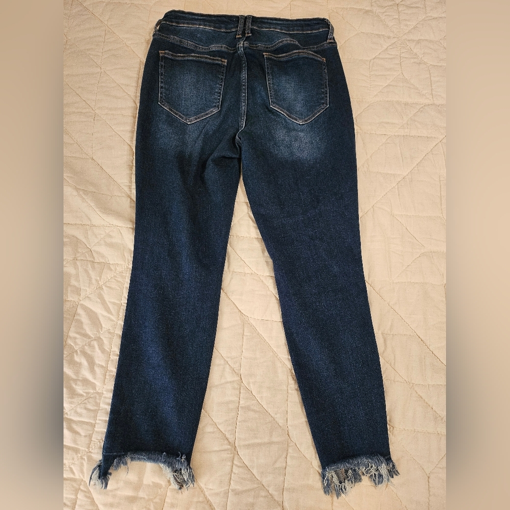 Jelly Beans Distressed Hem Straight Leg  Jeans - Picture 2 of 8